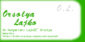 orsolya lajko business card