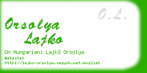 orsolya lajko business card